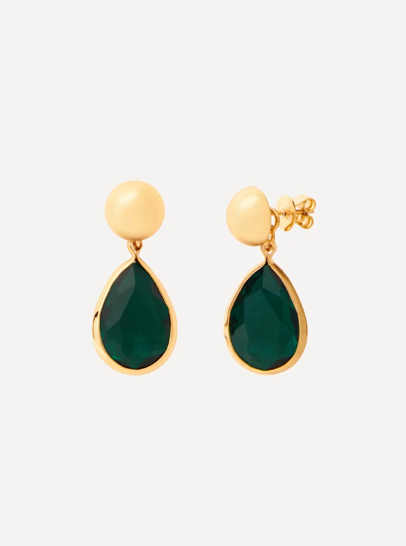 Green Drop Earrings