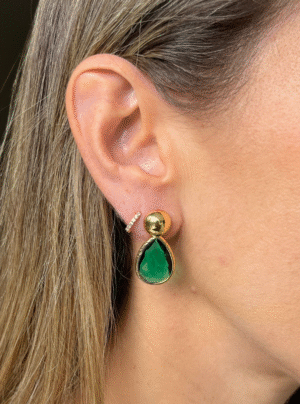 Green Drop Earrings